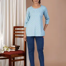 BAESD Geometric Print Top image 5