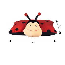 Ultra Kids Red & Beige Bashful Lady Bug Folding Pillow Plush Soft Toy image 5
