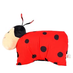 Ultra Kids Red & Beige Bashful Lady Bug Folding Pillow Plush Soft Toy image 4