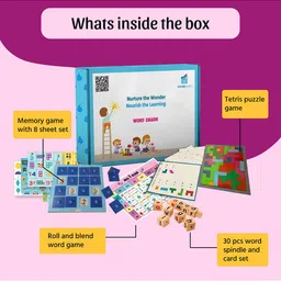 wonderLearn Kids White & Blue English Memory Phonic For Budding Learners image 2