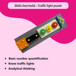 wonderLearn Kids Pink Printed wonderLearn Shape Puzzles, Building Blocks, Lacing Blocks for Building Puzzle image 4