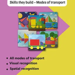 wonderLearn Kids Yellow & White  Modes of Transport Learning and Development Toys image 2