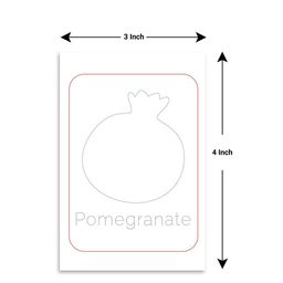 ilearnngrow Kids Set Of 30 Fruits Flash Cards & Pasting Fruits on Dotted line and Velcro image 2