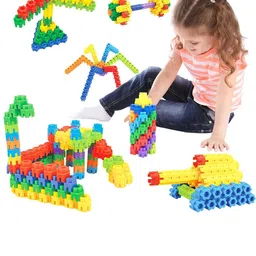 PLANET of Toys 150 Pieces Hexagonal Building Blocks Set image 3
