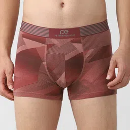Peter England Men Brown Geometric Printed Trunks PETRMRGFJ11882-picture-3