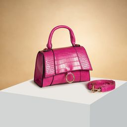 Forever Glam by Pantaloons PU Structured Handheld Bag with Cut Work-49