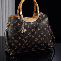 Butterflies Printed Structured Handheld Bag-8
