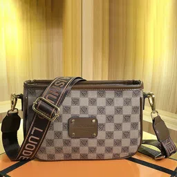 Diva Dale Printed PU Structured Sling Bag with Cut Work image 1