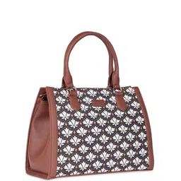 ZOUK Floral Printed Structured Handheld Bag image 3