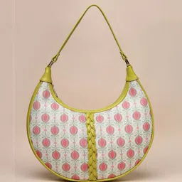 Anouk Ethnic Motifs Printed Shopper Hobo Bag with Cut Work image 3