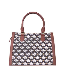 ZOUK Floral Printed Structured Handheld Bag image 4