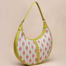 Anouk Ethnic Motifs Printed Shopper Hobo Bag with Cut Work image 2