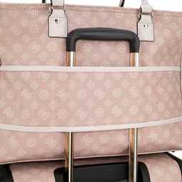 GUESS PU Structured Handheld Bag with Cut Work image 5