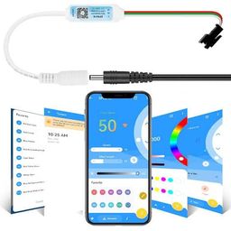 THE PARTY PLANET SP621E Bluetooth Pixel LED Controller - for WS2812B | Easy App ControlPixel | LED Controller with Bluetooth, App Control image 1