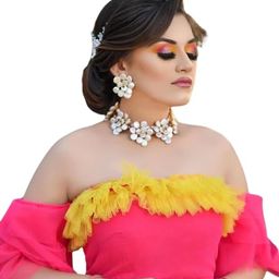 Designer Net material Multi color semi stiched lehenga choli image 3