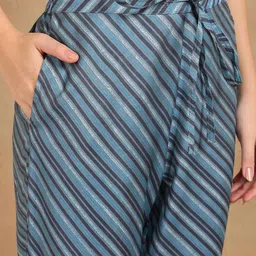 KALINI Floral Printed Regular Kurta With Trousers & Dupatta image 5
