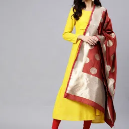 AKS Ethnic Motifs Woven Design Dupatta with Zari-17