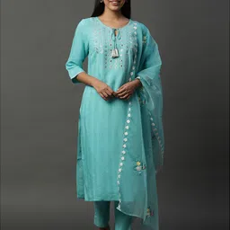 AURELIA Floral Embroidered Thread Work Dupatta-picture-49