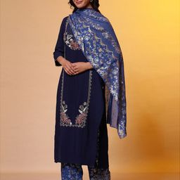 AURELIA Ethnic Motifs Printed Foil Print Dupatta-52