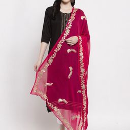 Clora Creation Embroidered Dupatta with Gotta Patti-31