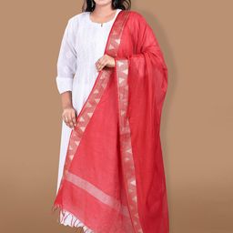 SALWAR STUDIO Tasselled Cotton Dupatta-picture-32