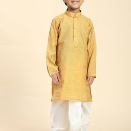 Pro-Ethic STYLE DEVELOPER Boys Self Designed Regular Kurta With Dhoti Pants-21