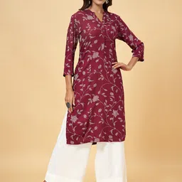 RANGMANCH BY PANTALOONS Floral Printed Straight Kurta-37