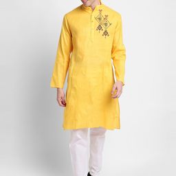DEVOILER Ethnic Motif Printed Mandarin Collar Straight Kurta-picture-34