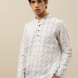 Manyavar Mandarin Collar Short Kurta-image-79