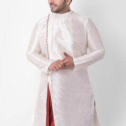 DEYANN PLUS Men Off White Kurta-picture-45
