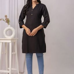 Kohsh Mandarin Collar Pure Cotton Straight Kurtas-picture-13
