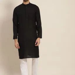 SOJANYA Men Black Kurta-image-58