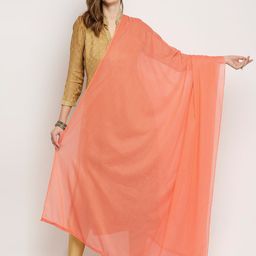 Dupatta Bazaar Peach-Coloured Pure Cotton Dupatta-66