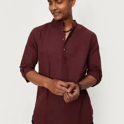 max Men Band Collar Kurta-image-75