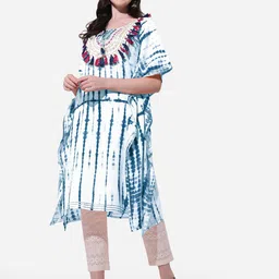 KALINI Abstract Printed Kaftan Kurta-9