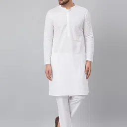See Designs Men Mandarin Collar Cotton Kurta-image-98