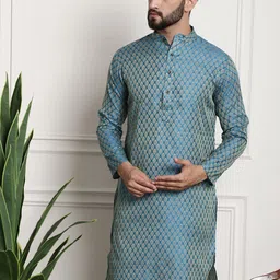 SOJANYA Men Jacquard Straight Kurta-image-31