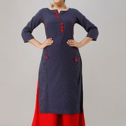 VEDANA Striped Pure Cotton Kurta-image-20