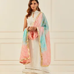 Geroo Jaipur Shaded Hand Dyed Bandhani Dupatta-picture-13