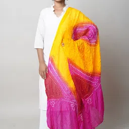 Unnati Silks Bandhani Dyed Dupatta-image-23
