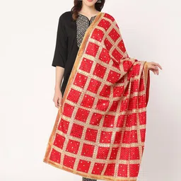Moda Chales Phulkari Embroidered Dupatta-image-33