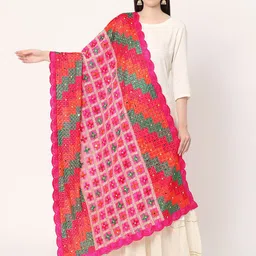 Moda Chales Geometric Embroidered Dupatta with Mirror Work-picture-20