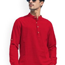 univibe Mandarin Collar Short Kurta-image-93