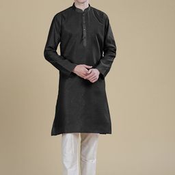 Anouk Mandarin Collar Thread Work Straight Kurta-picture-36
