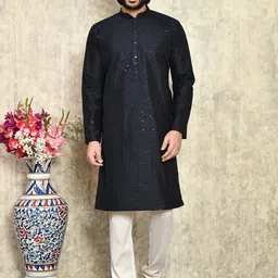 RANAK Men Thread Work Kurta-image-41