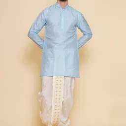 Sethukrishna Self Design Mandarin Collar Thread Work Kurta-42