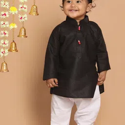 VASTRAMAY Boys Black Regular Kurta-picture-13