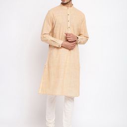Fabindia Men Beige Long Kurta-image-0