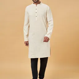 indus route by Pantaloons Mandarin Collar Cotton Kurta-picture-29
