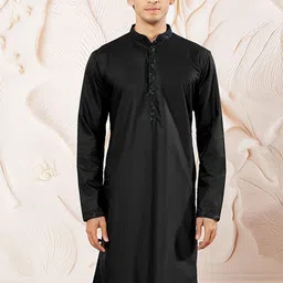VASTRAMAY Mandarin Collar Thread Work Straight Kurta-picture-45